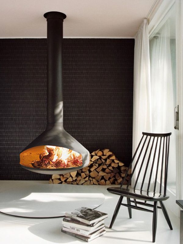 suspended fireplace 3d